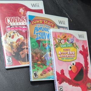 Nintendo Wii Game Collection - Cold Stone Creamery, JumpStart, Sesame Street